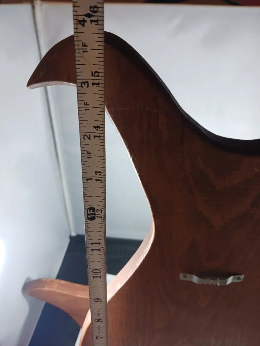 Vintage Wooden Wall Pitcher Vase 16in Tall